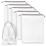 SULPO Schuhbeutel Reise – Wasserdicht & Wasserabweisend, Schuhe Aufbewahrung für Damen & Herren, Schuhtasche Reise Transparent, 5 Stück, Größe M
