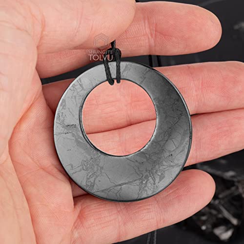 Shungite Necklaces - Various Geometric Shapes Pendants - Authentic Rare Stone3