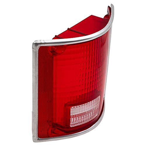 Brock Replacement Driver And Passenger Set Tail Lights Lens With Chrome Trim Compatible With 5968329 5968330. #TOP1