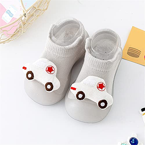 Baby Shoes Toddler Walking Infant Boys Girls Animal Cartoon Socks Shoes Toddler Fleece WarmThe Floor (Grey, 6.5 Toddler)3