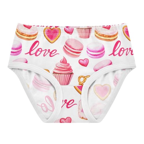 Joisal Cotton Toddlers Underwear Floral Cute Pink Red Cakes Little Girl Panties Funny Underpants Briefs 2t