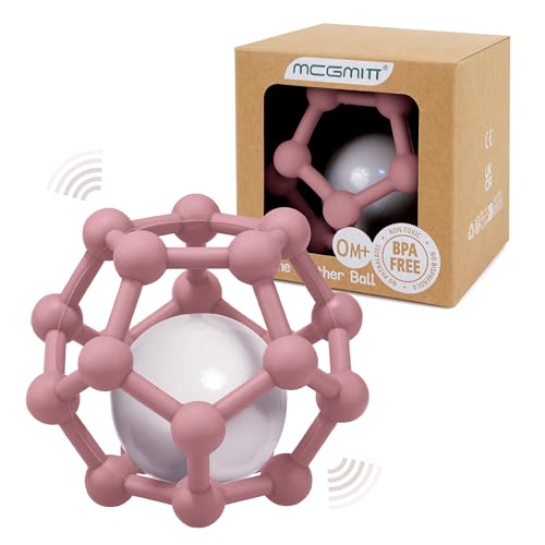 MCGMITT Baby Rassel Beißring Spielzeug für Babys 3 6 9 12...