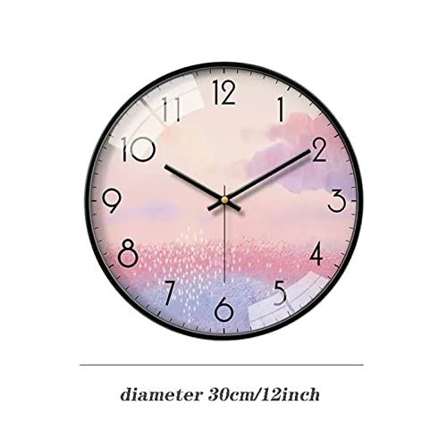 Reloj de pared interior con diseño circular simple y elegante de 12 pulgadas 3