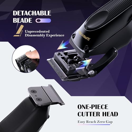 Professional Hair Clippers Set with Premium DLC Replacement Blade - Image 4