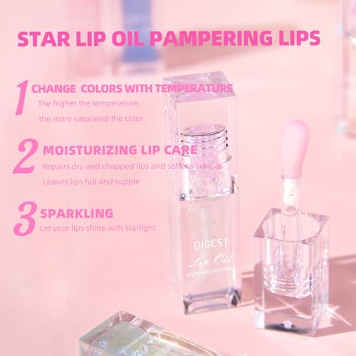 Sulily Magic Color Changing Lip Oil, 2024 New Glitter Moisturizing Lip Glow Oil,Long Lasting Nourishing Plumping Glimmer Glow Lipstick,Non-Sticky Fresh Nourishing Transparent Lip Care thumb #4