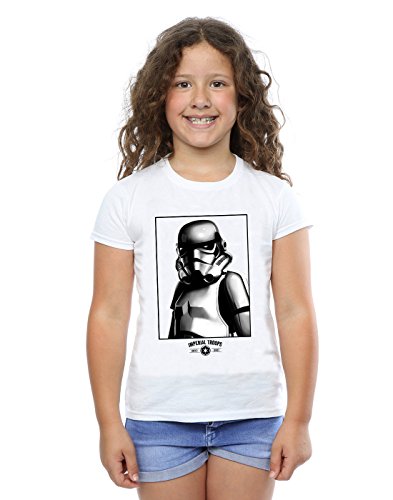 Star Wars Girls Imperial Troops T-Shirt White 9-11 Years