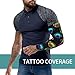 VAFZASC Fashion Cooling UV Protection Arm Sleeves Funny Dj Pug Black Non Slip Tattoo Cover Sleeves for Women Men Golf Running