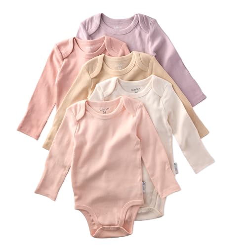 Image of Butterblu Blake 5-Pack Long Sleeve Bodysuits​ 100% Organic Cotton Baby Boys & Girls