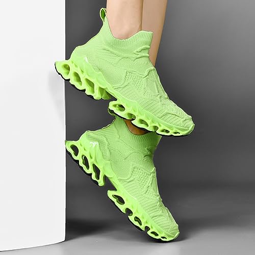 Image of Poramea Mens Slip on Loafers Walking Tennis Shoes Laceless Running Blade Sneakers Mesh Trail Jogging Casual Athletic