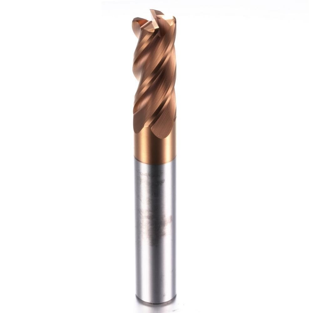 1 pz HRC60 Taglio 4 Flauto 0.5mm 1mm Fresatura Lavorazione Acciaio Al Tungsteno Strumenti A Spirale Frese Frese a Sfera Rotonda naso fresa(12R0.5x12Dx75L)