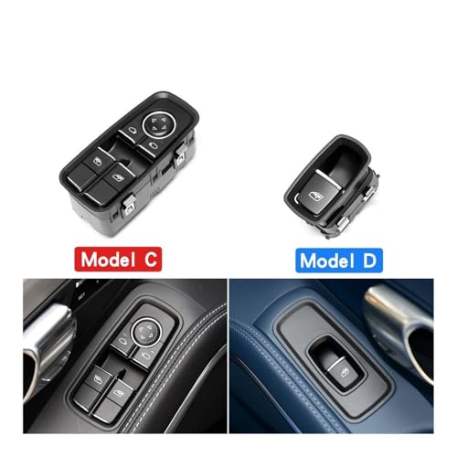 Bouton commutation rétroviseur électrique et lève-vitre fluide pour 718 - 4