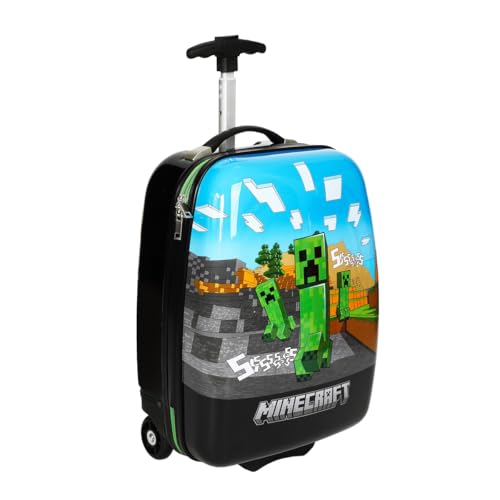 Bioworld Minecraft Cliffside Creepers Youth 18" 2-Wheeled Hardside Luggage2