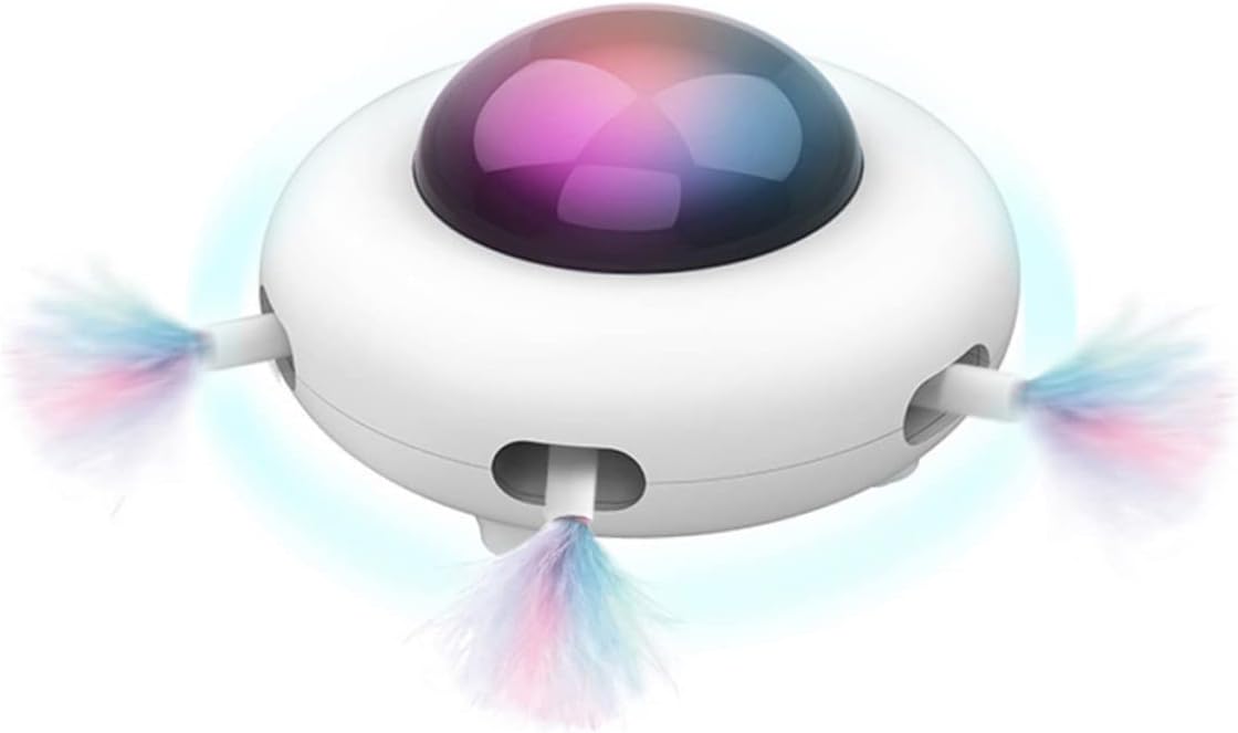 Didiseaon 3pcs USB Rechargeable Cat Teaser Toy Interactive Automatic Teasing Toy for Indoor Cats Sturdy Design for Endless Playtime