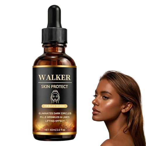 Walker Skin Protect Serum for Black Women Advanced Firming Face Serum To Reduce Wrinkles With Black Castor Oil Anti-Aging Hydrating Natural Ingredients (1 Bottle)