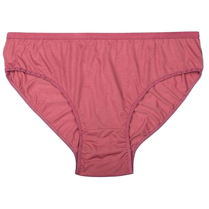 Image of Plus Size Cotton Panties for Women | High Waist Panty with Full Coverage | Inside Elastic - No Elastic Exposure to Skin | Plus Size | Pack of 3