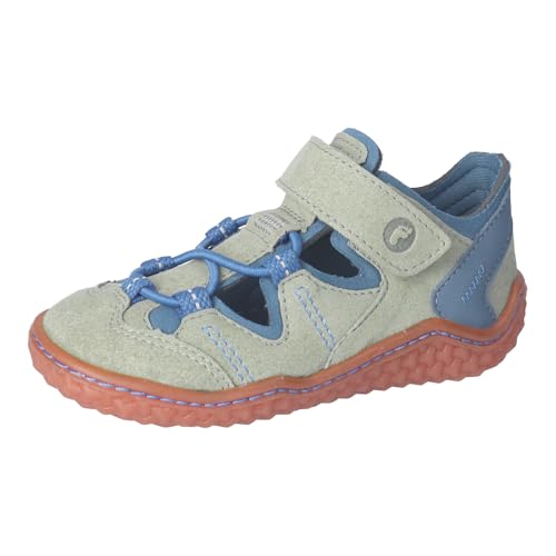 RICOSTA Jungen Kletthalbschuhe Jeff, Kinder Halbschuhe, Weite: MITTEL, waschbar,vegan, Klettschuhe, Strassenschuhe, eukalyptus/Petrol (530), 28 EU