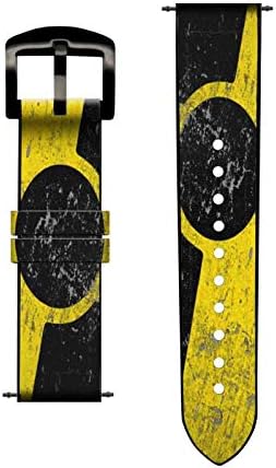 Miniatura 3 de CA0031 Nuclear Leather & Silicone Smart Watch Band Strap for Samsung Galaxy Watch Watch3, Gear S3 Models Gear S3 Frontier Gear S3 Classic Size (22mm)