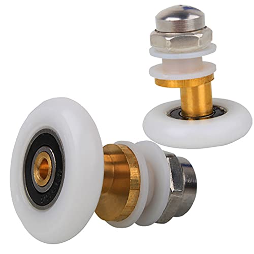 ANCLLO 4 Pack Shower Door Roller Runners Diameter 27mm for Bathroom Glass Sliding Door Bearing Rollers Glass Door Rollers Replacement - Image 3