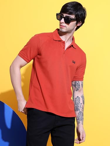 Image of Men's Polo T-Shirt Cotton Casual Comfortable Relaxed Fit Regular Collar Neck Stylish Half Sleeves Daily Office Formal Wear T-Shirt for Men