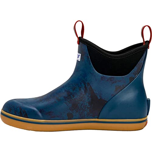 Image of Xtratuf Men's 6 Inch Ankle Deck Boot, Navy /Rogue Wave, Size 11
