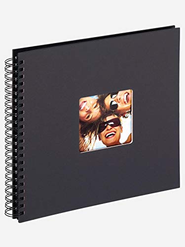 walther design Álbum de fotos preto 30 x 30 cm álbum em espiral com recorte de capa, Fun SA-110-B