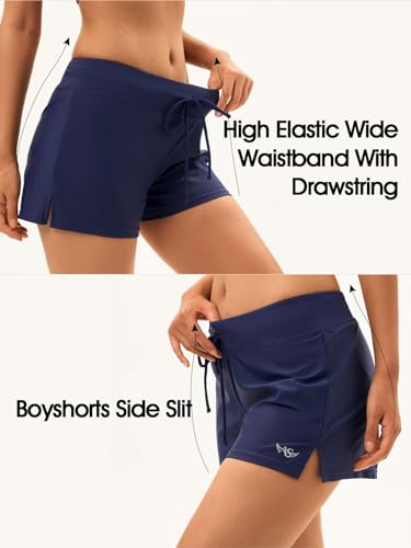 Angel season Swim Shorts Women High Waisted Bikini Bottom Tummy Control Bathing Suits Swimsuit Board Shorts with Liner4