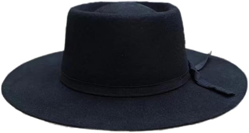 Wool Felted Hat Wide Border Unisex Hat Fashionable Western Hat Casual Wear for Social Gatherings