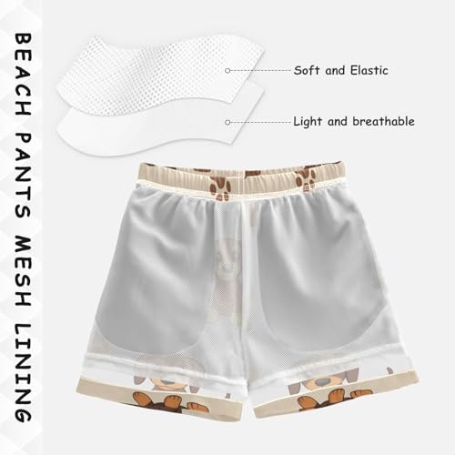 OREZI Boys Swim Trunk Shorts Dachshund Dog Brown Dog Bathing Suit for Kids4