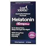 Sleep Soundly Melatonin 10mg, Fast Acting, Extended Release Sleep Formula, 60 servings, Blue