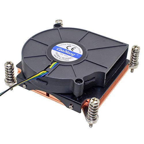 1U Server CPU Cooler Cooling Fan Copper Heatsink for Intel Xeon LGA 1366