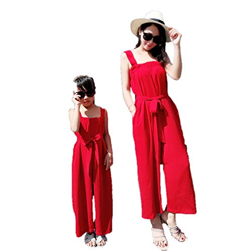Buy Zhetang Family Matching Clothes Mother Daughter Sisters Mommy and me  Jumsuit Korean Fashion Women Family Look Beach wear Bohemian Outfits  Clothing (S) Red at Amazon.in