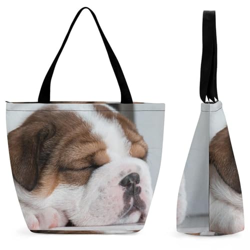 Sac de voyage motif chien endormi résistant et spacieux pour vos achats