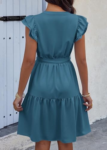 Image of KIRUNDO Summer Dresses for Women 2026 Knee Length