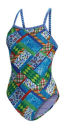 Dolfin Uglies Womens V2 Back One Piece Swimsuit, Snow Day, 28