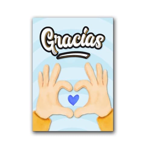 Tarjeta GRACIAS manos agradecimiento con sobre (Grande) Cover