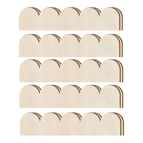 10 piezas de madera decorativas para baño de 40x9 cm, ideales para colgar en paredes 2