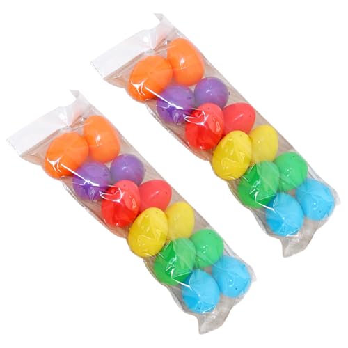 HEALSOPTHY Huevos de Pascua Tamaño 6x4cm Coloridos y Seguros 24 de Plástico para y Manualidades para Clase de Manualidades y Fiesta Infantil