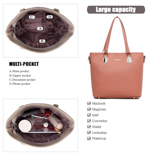 Image of OTMIPIML Purses and Handbags for Women Synthetic Leather Tote Crossbody Bags Satchel Purses Set 6pcs | Set