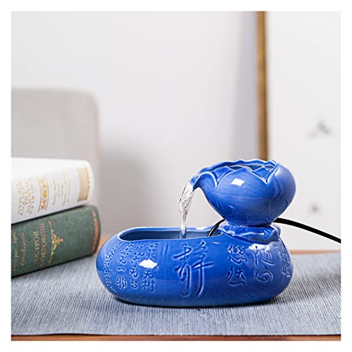 Mini cascada de cerámica para fuente de interior zen que relaja el ambiente del hogar. 2