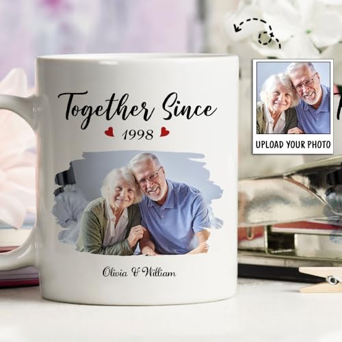Mug de pareja personalizado Wrappiness vidrio 11 oz miniatura 4