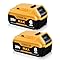 ZEERISA 6.0Ah Replacement for Dewalt 18V Battery DCB184 DCB200 DCB180 DCB182 DCB181 DCB201 DCB204 DCB183 DCB185 DCB203 Cordless Power Tools Batteries with LED Indicator 2Packs