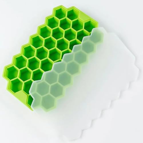 Bandejas de hielo de silicona con tapa y 37 cavidades miniatura 1