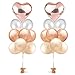 Produktbild Jancery 18 Packungen Luftballons 2 Stück Liebesballons 16 Stück einfarbig Latex Luftballons für Hochzeit Jahrestag Geburtstag Party Festival Feier Dekoration rose gold