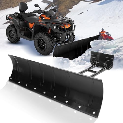 DING.PAI Universal Snow Plow Kit, Heavy Duty Steel Square Push Snow, Blade Adjustable for Pickup Trucks UTV ATV Arctic Cat Access Honda Aeon Crossland 45 Inch