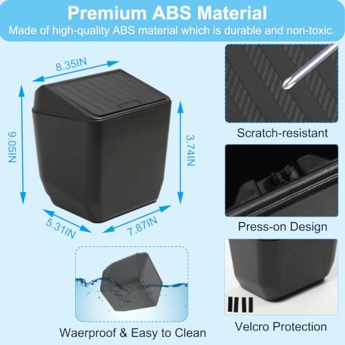 Image of Rear Trash Can Bin for Tesla Model Y Juniper 2026 2025 Accessories | Center Console Organizer with Press Open Design, Backseat Storage Box Garbage Bin for Model Y Juniper 2026
