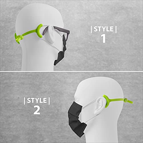 bone mask tie 3 packs face mask holder adjustable amp skin-friendly silicone extender strap ear savers for kids amp adults pink - blue - green