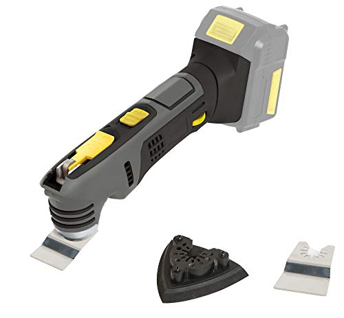 Fartools XF-TOOLS Outils oscillant multifonction sans fil 18V, oscillation 5000-15000tr/min, changement spatules/lames sans outil. Vendue sans batterie