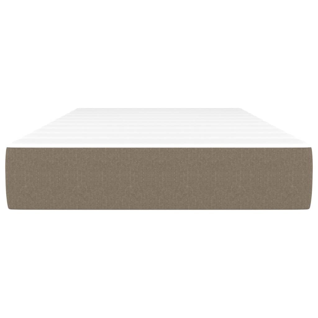 Materac ze sprężynami kieszeniowymi 90 x 200 x 20 cm średni taupe | Wytrzymałe obicie z tkaniny, oddychające, amortyzujące hałas sprężyny kieszeniowe, podpierająca pianka
