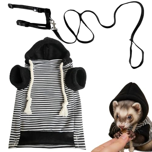 Kleidung Für Frettchen | Mit Geschirr Spaß Warmes Hamster Sweatshirt,Kleintier Frettchen Pullover | Für Eichhörnchen Chinchilla Hauskatze Chihuahua