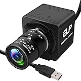 1080P USB Industrial Camera with Manual Zoom (2.8-12mm CS Lens) - 0.01Lux Low Light Vision, Metal Case - Compatible with Windows/macOS/Linux for PCB Repair, Industrial Inspection & Video Conferencing